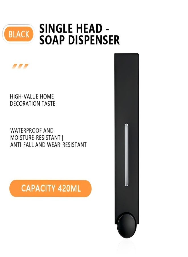 Carnival ABS 420ml Wall Mounted Liquid Black Soap Dispenser | Lotion,Hand Wash,Shampoo,Gel,Soap Dispenser for Bathroom and Washbasin |1 Year Leakage Warranty - Image 5